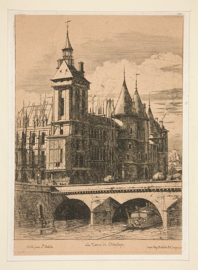 Der Uhrturm, 1852 von Charles Meryon