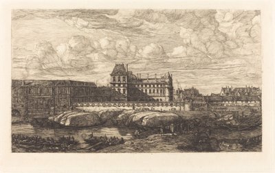 Das alte Louvre, nach einem Gemälde von Zeeman, 1651 von Charles Meryon