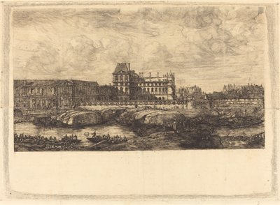 Das alte Louvre, nach einem Gemälde von Zeeman, 1651 von Charles Meryon