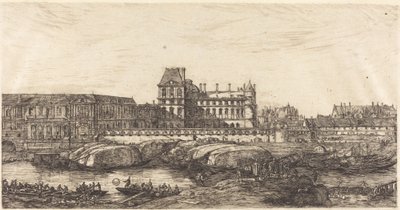 Das alte Louvre, nach einem Gemälde von Zeeman, 1651 von Charles Meryon