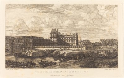 Das alte Louvre, nach einem Gemälde von Zeeman, 1651 von Charles Meryon