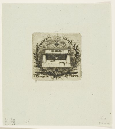 Molières Grab, Friedhof Père-Lachaise, Paris von Charles Meryon