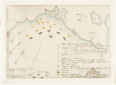 Plan der Schlacht von Sinope von Charles Meryon
