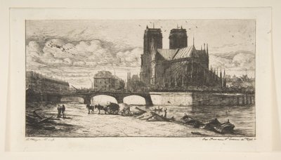 Die Apsis von Notre-Dame in Paris von Charles Meryon