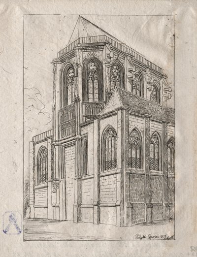 Der Chor der Kirche St. Martin-sur-Renelle von Charles Meryon
