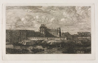 Das Alte Louvre nach einem Gemälde von Zeeman, 1651 von Charles Meryon