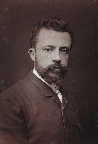 Album Artistique et Biographique, 5me année, Salon 1885; Porträt des belgischen Malers Évariste Carpentier (1845-1922) von Charles Michelez