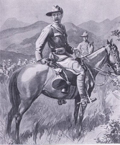Brigadegeneral Lumer, aus After Pretoria: Der Guerillakrieg veröffentlicht von Harmsworth Bros Limited, 1901 von Charles Mills Sheldon