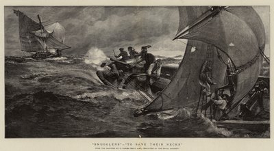 Schmuggler, Um ihren Hals zu retten von Charles Napier Hemy