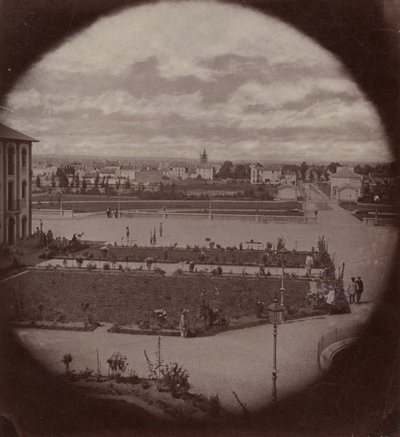 Asile impériale de Vincennes, vue de Charenton, 1858-59 von Charles Nègre