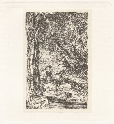 Planche XI – Der Holzfäller von Charles Nègre, Jean Baptiste Camille Corot, André Jammes