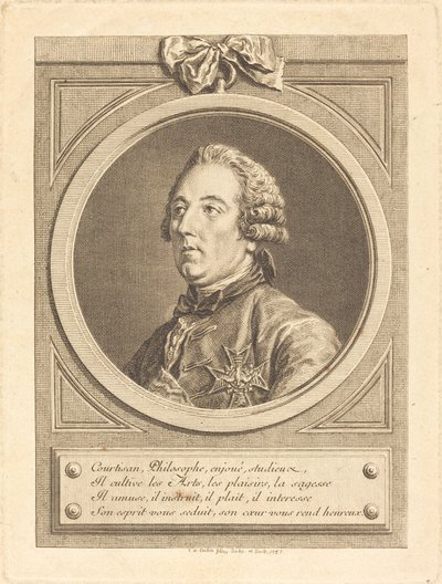 Louis Cesar de La Baume-le-Blanc von Charles Nicolas Cochin II