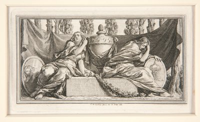 Begräbnisvignette für Mme. de France, Herzogin von Parma von Charles Nicolas Cochin the younger