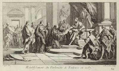 Wiederherstellung des Parlaments von Toulouse, Frankreich von Charles Nicolas II Cochin