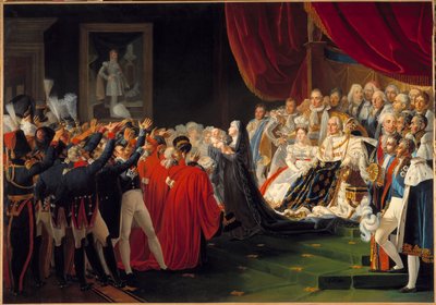 Die Herzogin von Berry präsentiert ihrem Sohn, dem Herzog von Bordeaux, dem Volk und der Armee von Charles Nicolas Raphael Lafond