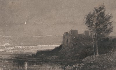 Ein Schloss am Wasser bei Mondlicht von Charles Parsons Knight