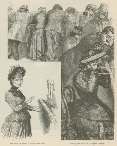 Musik hören in der Opéra Comique von Charles Paul Renouard