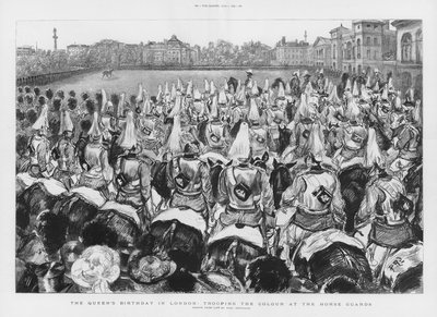 Die Parade der Farben bei den Horse Guards von Charles Paul Renouard