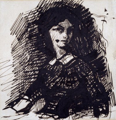 Porträt von Jeanne Duval, Mitte des 19. Jahrhunderts von Charles Pierre Baudelaire