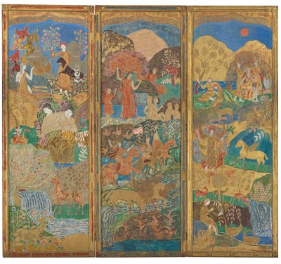 Dreiteiliger Paravent, ca. 1916-17 von Charles Prendergast