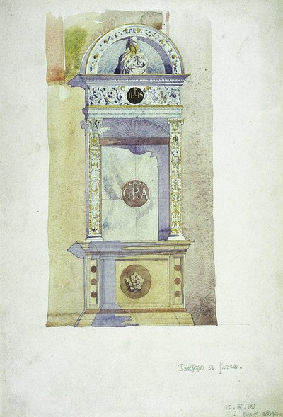 Certosa di Pavia, Denkmal, 1891 von Charles Rennie Mackintosh