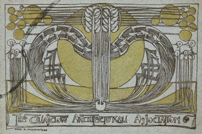 Konversationsprogramm, von der Glasgow Architectural Association von Charles Rennie Mackintosh