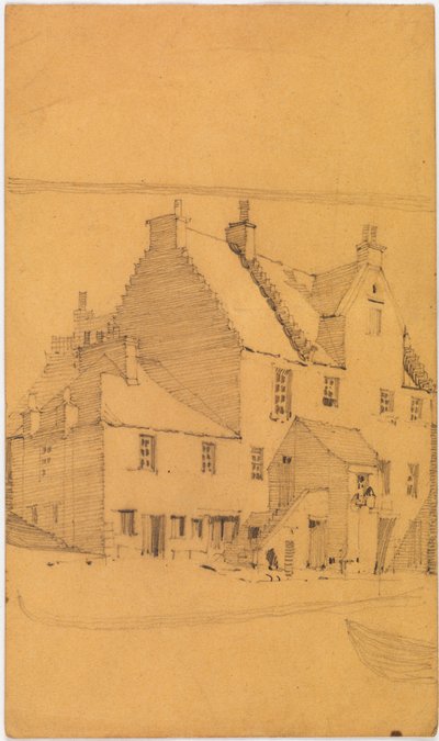 Bleistiftskizze alter Gebäude, wahrscheinlich in Glasgow von Charles Rennie Mackintosh