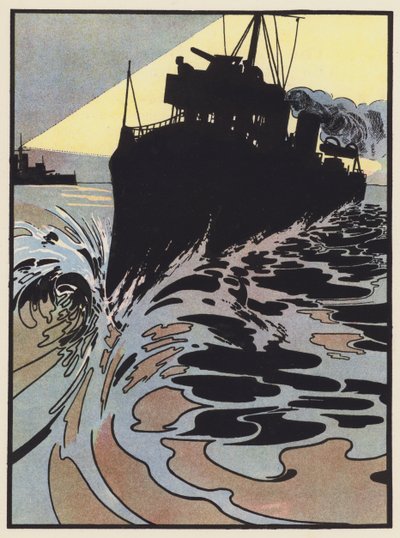 Ein Zerstörer versucht, dem Suchscheinwerfer zu entkommen von Charles Robinson