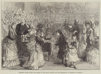 Prinzessin Louise überreicht die Preise der Royal Society for the Prevention of Cruelty to Animals von Sir John Charles Robinson
