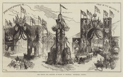 Der Prinz und die Prinzessin von Wales in Chatham, Triumphbögen von Sir John Charles Robinson