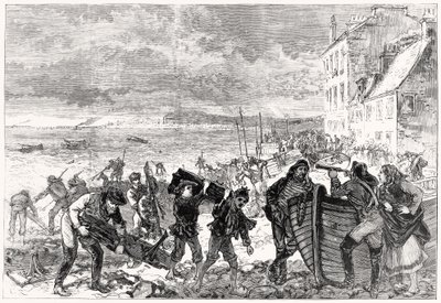 Das Tay-Brückenunglück: Wrackteile am Strand von Broughty Ferry von Charles Robinson
