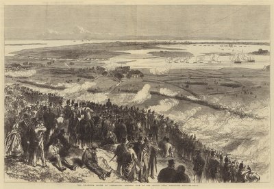 Die Freiwilligenüberprüfung in Portsmouth, Gesamtansicht der Schlacht vom Portsdown Hill von Sir John Charles Robinson