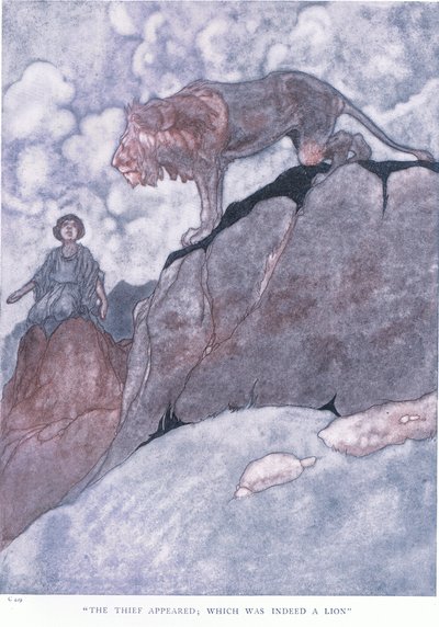 Der Dieb erschien; es war tatsächlich ein Löwe von Charles Robinson