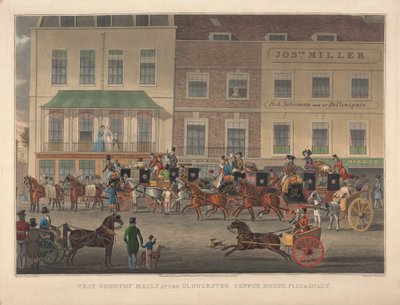 West Country Mails im Gloucester Coffee House, Piccadilly von Charles Rosenberg