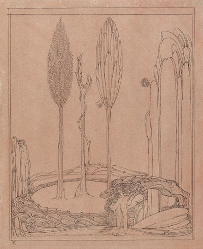 Hockend am Rand, spätes 19. Jahrhundert von Charles S Ricketts