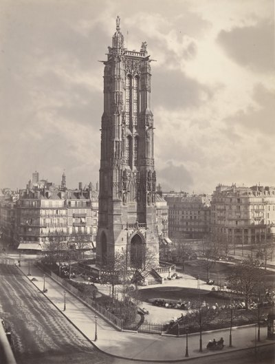 La Tour St. Jacques La Boucherie in Paris, ca. 1867 von Charles Soulier