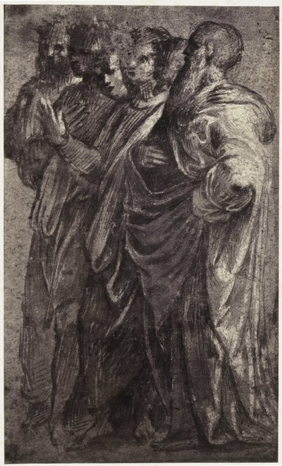 Fotoreproduktion einer Zeichnung von Raffael, Sechs Weise von Charles Thurston Thompson