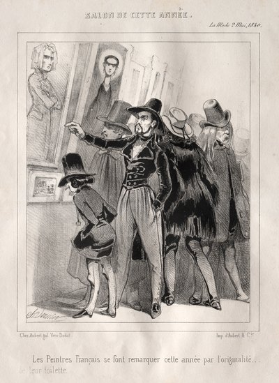 Die französischen Maler fallen dieses Jahr durch die Originalität ihrer Kleidung auf von Charles Vernier