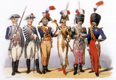Uniformen der französischen Armee: Tambourmajor (18.-19. Jahrhundert) von Charles Vernier