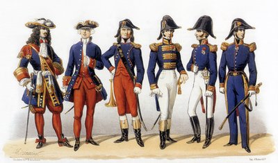 Uniformen der französischen Armee: Marineoffiziere von Charles Vernier