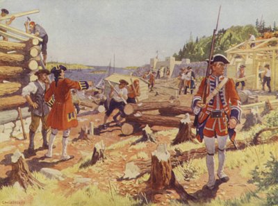 Die Gründung von Halifax von Charles William (after) Jefferys