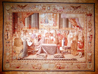 Die Hochzeit von Ludwig XIV. und seiner Cousine Maria Theresia von Spanien von Charles after Le Brun