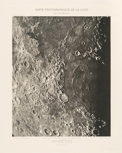 Fotografische Karte des Mondes, Platte VIII von Charles le Morvan