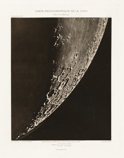 Fotografische Karte des Mondes, Platte XVI.A von Charles le Morvan