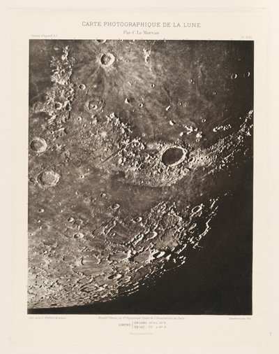 Fotografische Karte des Mondes, Platte XVIII von Charles le Morvan
