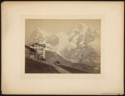 Der Mönch und der Eiger, Ansicht von der Wengernalp von Charnaux Frères and Cie.