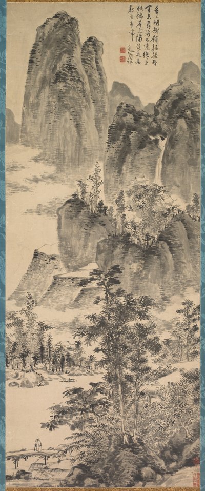 Auf der Suche nach einem Kloster in den nebligen Bergen von Chen Chun