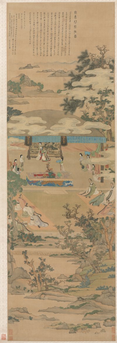 Lady Xuanwen gibt Anweisungen zu den Riten von Zhou von Chen Hongshou