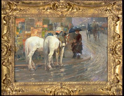 Pariser Straßenszene, ca. 1889 von Childe Frederick Hassam