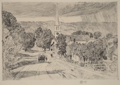 Ein Dorf in Vermont von Childe Hassam